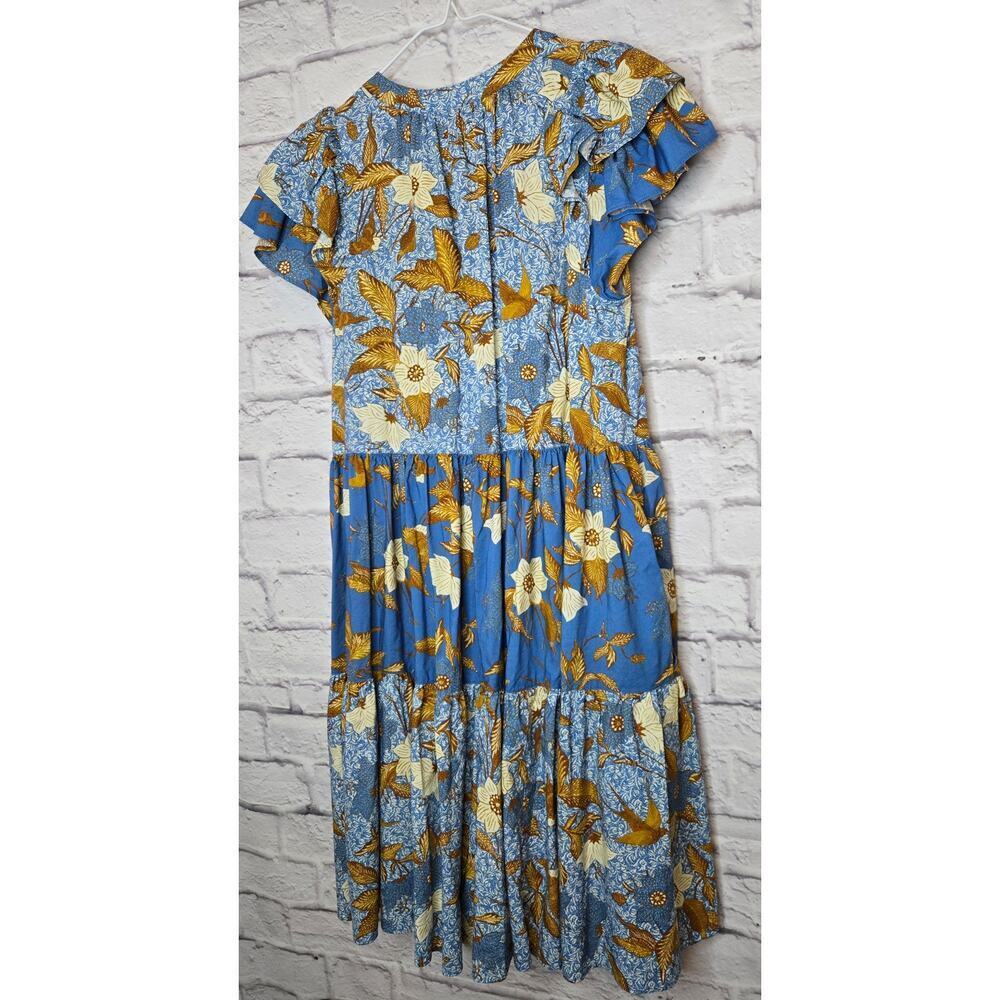 Ulla Johnson Gail Ruffled Patchwork Fall Floral P… - image 5